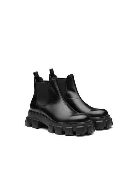 prada black aftershave boots|Black Leather Boots .